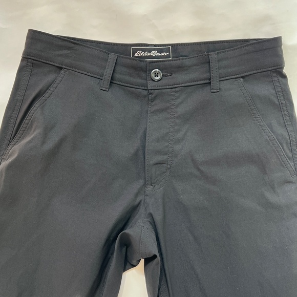 Eddie Bauer Pants Travex Black Size 30 X 32 Flat Front Stretch Hiking Travel - Picture 5 of 8